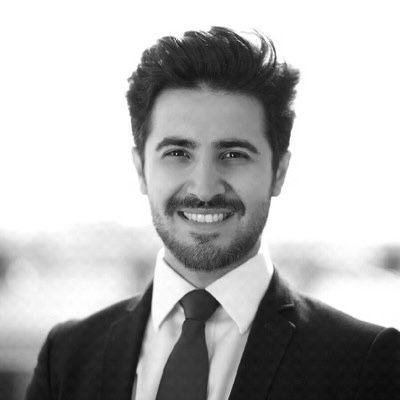 Adam Kose's headshot, greyscale